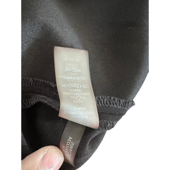 Calvin Klein Women's Black bow Tie Neck Long Sleeve Sheath Dress Size 10 - Picture 7 of 9